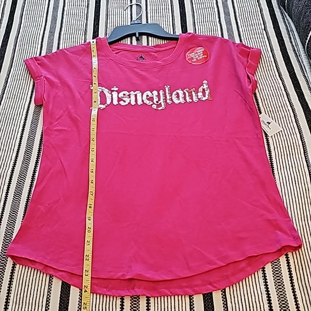 NWT - Disney Parks - Bright Pink Sequin Tee - New With Tag - Picture 4 of 6